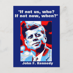JFK John F. Kennedy Quote Motivational Inspiration Postcard