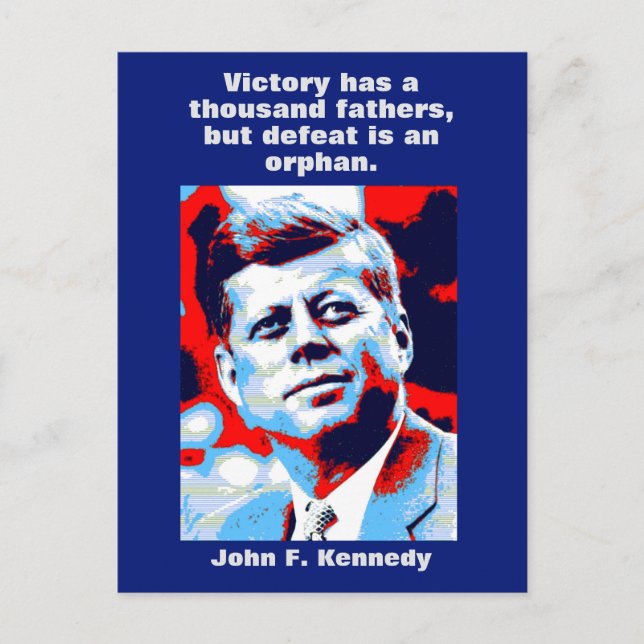 JFK John F. Kennedy Quote Motivational Inspiration Postcard (Front)
