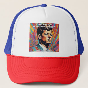 JFK John F. Kennedy Quote Motivational Inspiration Trucker Hat