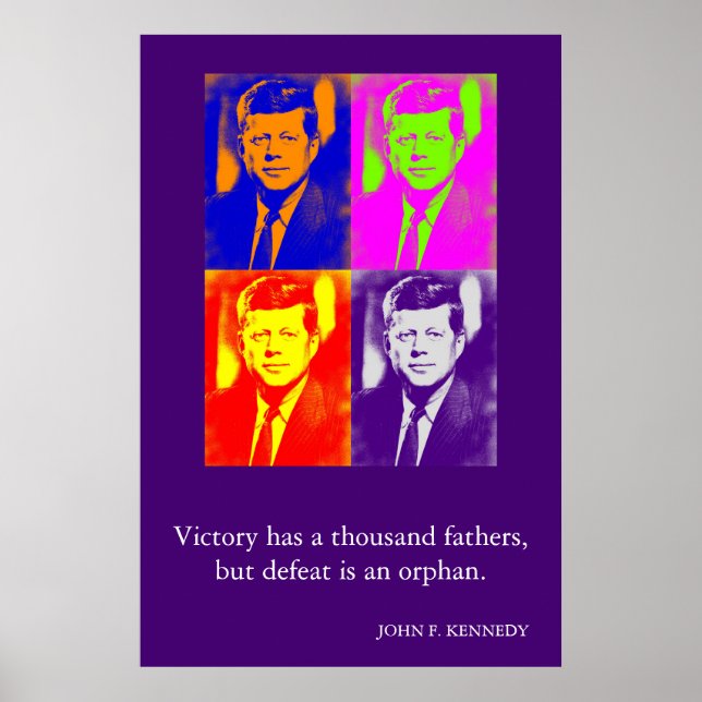 JFK John F. Kennedy Quote Victory Poster (Front)