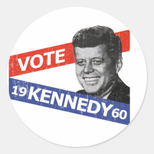 JFK Kennedy Election Classic Round Sticker