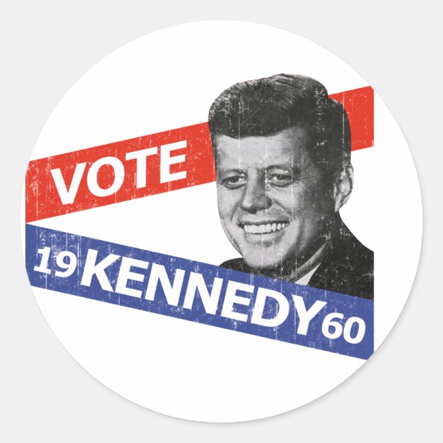 JFK Kennedy Election Classic Round Sticker (Front)