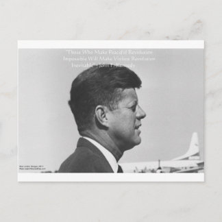 JFK "Peaceful Revolution" Quote Gifts Cards & Tees