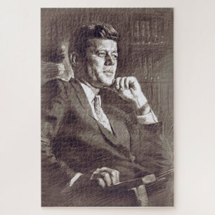 JFK Portrait Jigsaw Puzzle