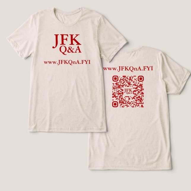 JFK Q&A Tri-Blend SHIRT (Design Front & Back)