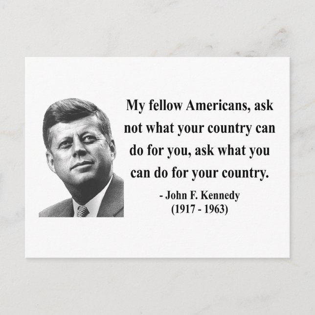 JFK Quote 3b Postcard (Front)