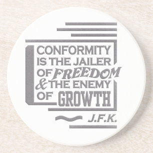 JFK quote coaster