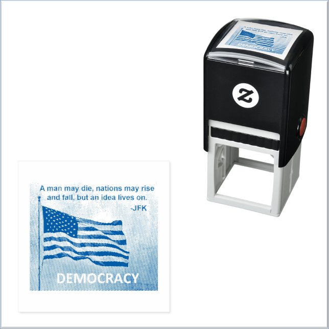 JFK Quote Democracy American Flag Design Self-inking Stamp (Creator Uploaded)