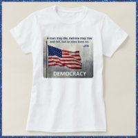 JFK Quote Democracy American Flag Design