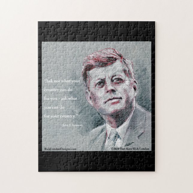 JFK & Quote Jigsaw Puzzle (Vertical)