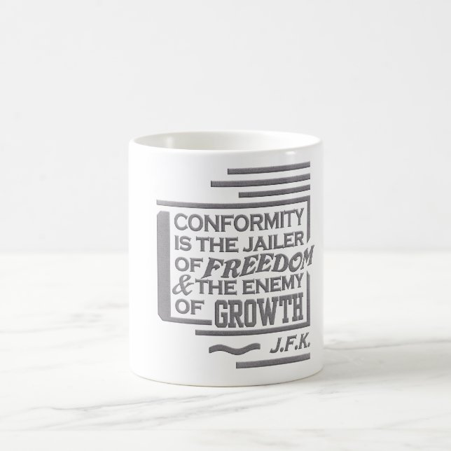 JFK quote mug - choose style & colour (Center)
