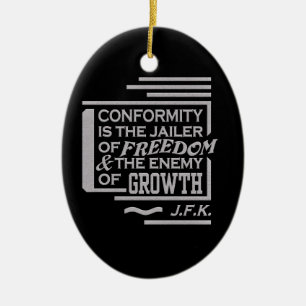 JFK quote ornament
