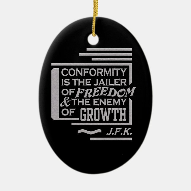 JFK quote ornament (Front)