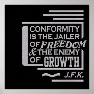 JFK quote poster
