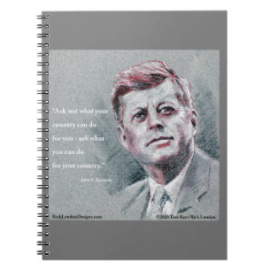 JFK & Quote spiral Notebook
