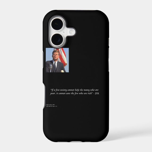 JFK "Saving Rich & Poor" Quote iPhone 5 5/S  Case (Back)