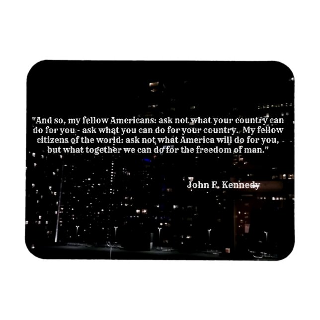 JFK's Quotes Magnet (Horizontal)