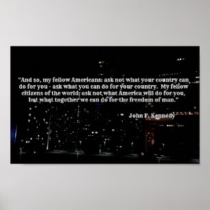 JFK's Quotes Poster