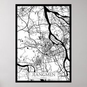 Jiangmen China City Map Poster