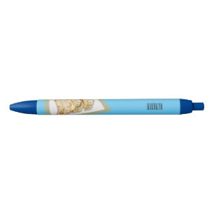 Jiaozi / Chinese dumplings cartoon illustration Black Ink Pen