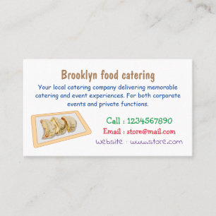 Jiaozi / Chinese dumplings cartoon illustration Business Card