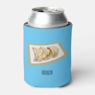 Jiaozi / Chinese dumplings cartoon illustration Can Cooler