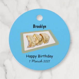 Jiaozi / Chinese dumplings cartoon illustration Favour Tags