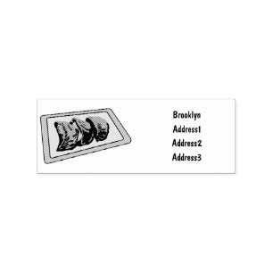 Jiaozi / Chinese dumplings cartoon illustration Rubber Stamp