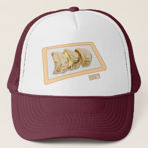 Jiaozi / Chinese dumplings cartoon illustration Trucker Hat