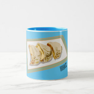 Jiaozi / Chinese dumplings cartoon illustration Two-Tone Coffee Mug
