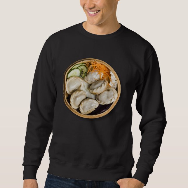 Jiaozi Gyoza Asian Food Last Minute Halloween ON B Sweatshirt (Front)