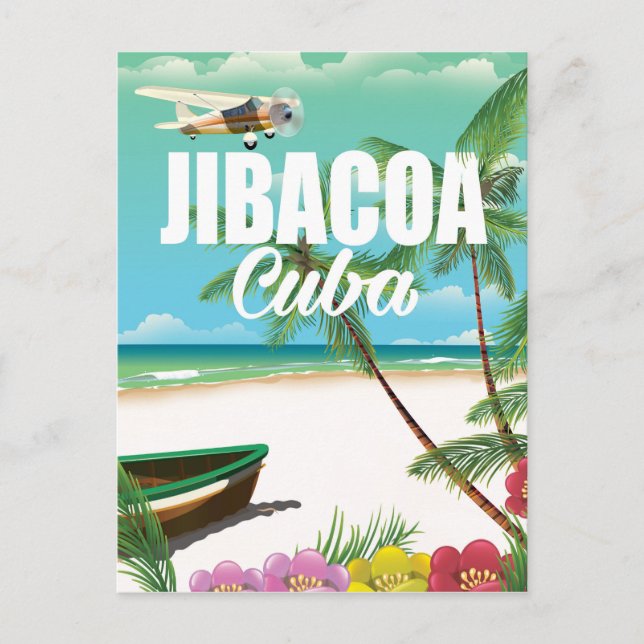 Jibacoa beach vacation poster postcard (Front)
