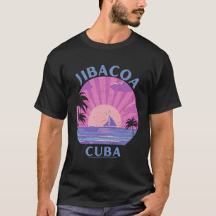 Jibacoa - Cuba Palm Sunset Vacation Sailing T-Shirt