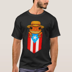 Jibaro Coqui Frog Puerto Rico Flag Boricua Cket Bo T-Shirt