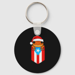 Jibaro Coqui Frog Puerto Rico Flag Boricua Cket Ch Key Ring