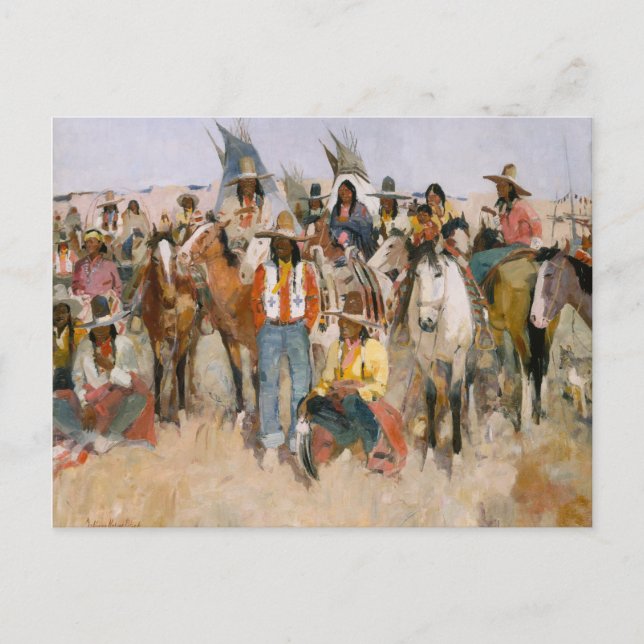 Jicarilla Apache Fiesta ,Famous Painter Postcard (Front)