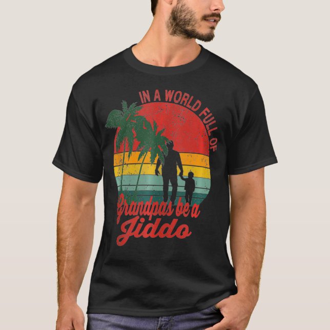 Jiddo Arab Grandfather  Arabic Grandpa Father's Da T-Shirt (Front)