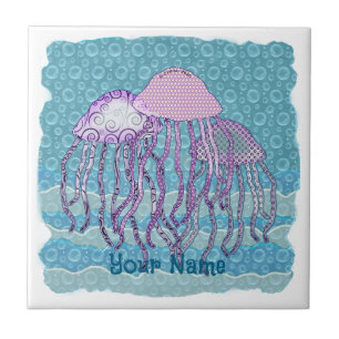 Jiggly Jellyfish Ceramic Tile