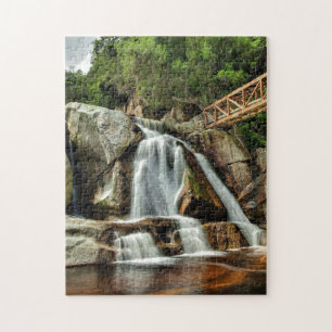 Jigsaw  Africa  Waterfall  Orange Water. Puzzle