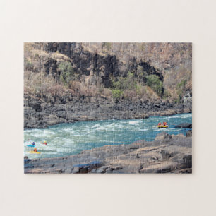 Jigsaw Canoeing on Zambezi River. Jigsaw Puzzle