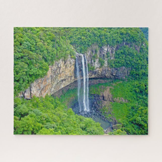 Jigsaw Caracol Waterfall Brazil. Puzzle (Horizontal)