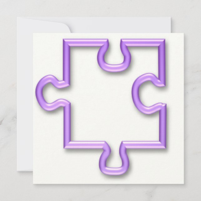 Jigsaw Cutout Invitation (Front)