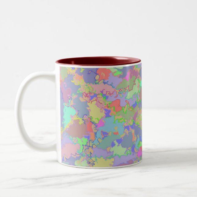 Jigsaw Design Two-Tone Coffee Mug (Left)