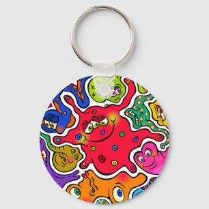 Jigsaw Germs Key Ring