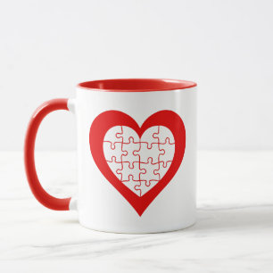 Jigsaw Heart Mug