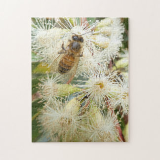 JIGSAW. HONEY BEE & SUGAR GUM FLOWERS. DECOR JIGSAW PUZZLE