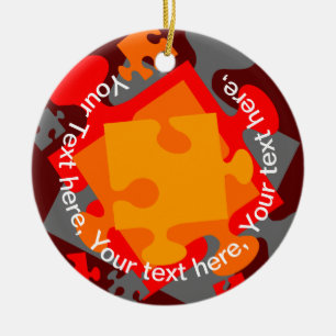 Jigsaw Jumble Ceramic Ornament