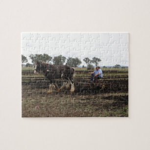 Jigsaw of draught horse at work jigsaw puzzle