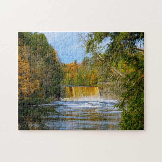 Jigsaw of Tahquamenon falls Michigan. Puzzle (Horizontal)