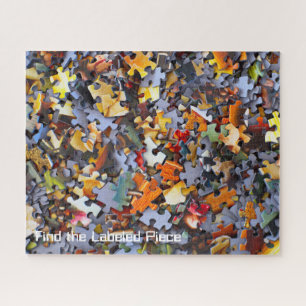 Jigsaw Pieces Custom Text Colourful Unique Jigsaw Puzzle